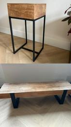 Salontafel met bijpassende bijzettafel, Ophalen, Zo goed als nieuw, 25 tot 50 cm, Rechthoekig