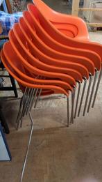 Arrmet Sunny Design Stoel Kantinestoel Oranje 8 stuks, Ophalen, Kunststof, Gebruikt, Overige kleuren