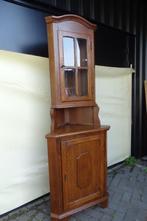 Hoekkast, donker eiken, Huis en Inrichting, Kasten | Vitrinekasten, Ophalen, 200 cm of meer, Eikenhout, Gebruikt