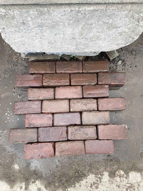 oud gebakken rood /paars klinkerkeien, Tuin en Terras, Tegels en Klinkers, Gebruikt, Klinkers, Keramiek, 10 m² of meer, Ophalen of Verzenden
