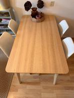 Eettafel Lisabo + 4 Stoelen (Table + 4 Chairs), Huis en Inrichting, Tafels | Eettafels, Ophalen, Gebruikt, 100 tot 150 cm, Vier personen
