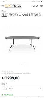 Fest Friday ovale eettafel 90x210x72 cm, Ophalen, 200 cm of meer, Zo goed als nieuw, Vijf personen of meer