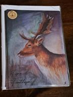 Set originele Kerstkaarten Hert met Gewei A5/Ansicht formaat, Verzamelen, Dierenverzamelingen, Ophalen of Verzenden, Nieuw, Hert