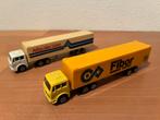 2x Majorette Mercedes vrachtwagen met oplegger, Hobby en Vrije tijd, Modelauto's | 1:50, Ophalen of Verzenden, Gebruikt, Bus of Vrachtwagen