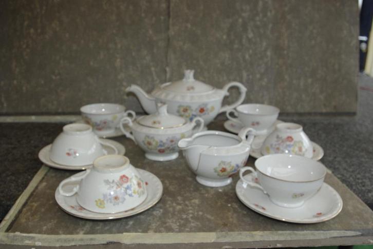 Servies  6 delig, Antiek en Kunst, Antiek | Servies compleet, Ophalen of Verzenden
