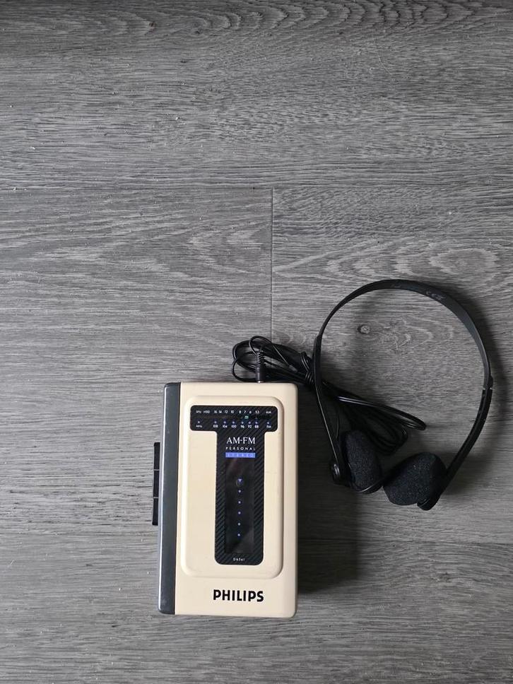 Vintage Philips Radio Cassette Speler - Draagbaar, Audio, Tv en Foto, Walkmans, Discmans en Minidiscspelers, Walkman, Ophalen of Verzenden