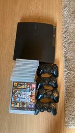 Playstation 3 with 4 controllers and games, Spelcomputers en Games, Spelcomputers | Sony PlayStation 3, Met 2 controllers, Zo goed als nieuw