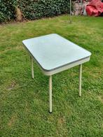 Retro opklap tafeltje - Goede Staat, Huis en Inrichting, Ophalen, Gebruikt, Metaal of Aluminium, 75 cm of meer