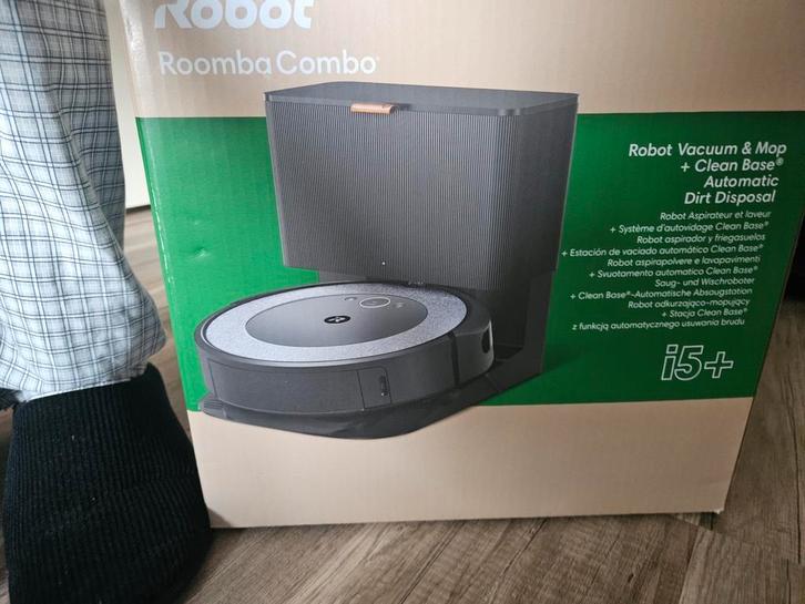 iRobot Roomba combo i5 robotstofzuiger & dweil, Witgoed en Apparatuur, Stofzuigers, Zo goed als nieuw, Robotstofzuiger, Reservoir