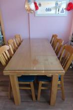 Massief eiken houten tafel, Huis en Inrichting, Tafels | Eettafels, Ophalen, Eikenhout, 50 tot 100 cm, Zo goed als nieuw