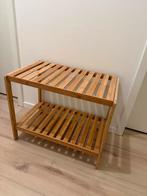 Bamboe badkamerrek houten opberger, Ophalen, Zo goed als nieuw