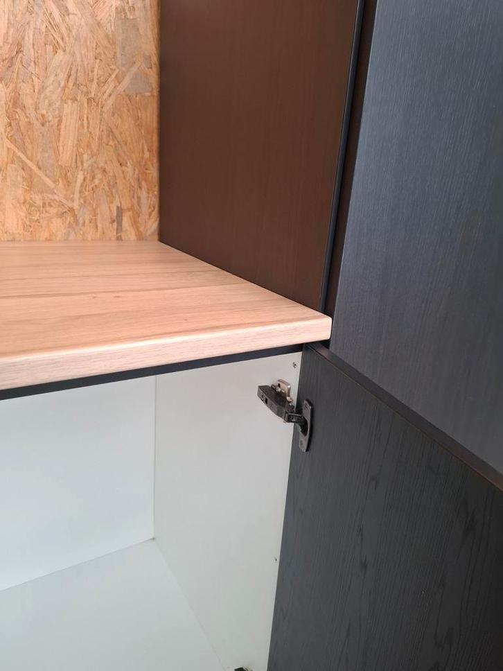 Keukenblok nieuw 3.6m¹ - Zwart met houtnerf, Huis en Inrichting, Stoelen, Nieuw, Twee, Zwart, Ophalen of Verzenden