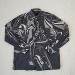 Ted Baker overhemd maat 3 M zwart marble print lange mouwen, Ted Baker, Zwart, Zo goed als nieuw, Halswijdte 39/40 (M)