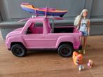 Barbie auto en kajak, izgs, Kinderen en Baby's, Speelgoed | Poppen, Ophalen of Verzenden, Zo goed als nieuw, Barbie
