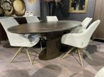 Richmond Interiors Ovale Eettafel Luxor Eikenhout, Eikenhout, 150 tot 200 cm, 200 cm of meer, Ophalen of Verzenden