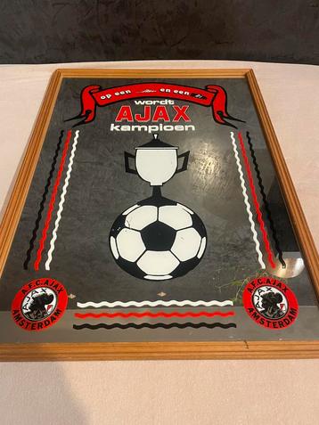 Ajax Amsterdam , Oude Spiegel , 73x54 cm , Goede Staat !