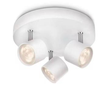 Philips triospot Star wit - Incl 3X LED 3W dimbaar beschikbaar voor biedingen