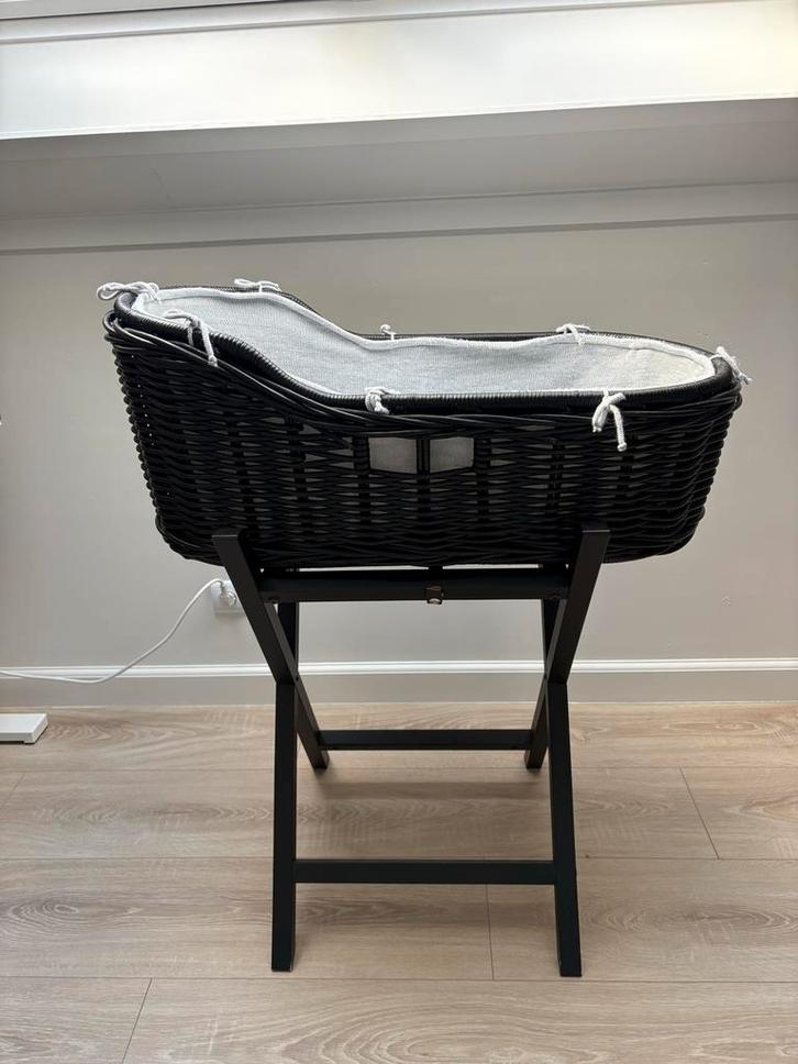 Kidsmill Mozes wieg zwart met onderstel - z.g.a.n., Kinderen en Baby's, Babywiegjes en Ledikanten, Zo goed als nieuw, Wieg, Ophalen