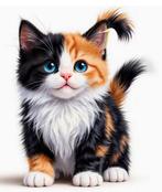 lapjes kitten   auto ,koelkast kliko sticker, Verzenden