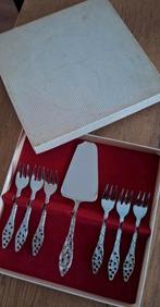 Elwezetta Taartschep en gebaksvorken, Antiek en Kunst, Antiek | Bestek, Ophalen of Verzenden