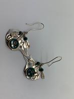 X834 Prachtige zilveren Navajo oorbellen E. Benally, Hangers, Ophalen of Verzenden, X, Met edelsteen