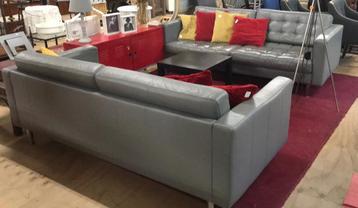 2x Ikea banken Landskrona grijs leer