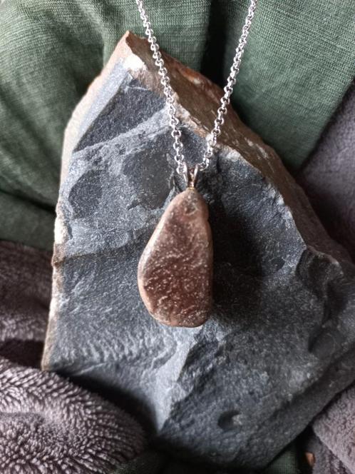 Versteend hout hanger van mammoet boom, Sieraden, Tassen en Uiterlijk, Edelstenen, Nieuw, Ophalen of Verzenden
