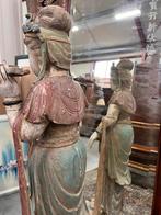 Antiek Chinees houten Guanyin beeld – polychroom, Antiek en Kunst, Ophalen of Verzenden
