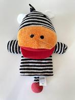 Knuffel handpop, poppenkastpop, sokpop zebra / Nino Ideas, Kinderen en Baby's, Speelgoed | Knuffels en Pluche, Overige typen, Ophalen of Verzenden