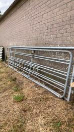 Landhek 5 meter, Ophalen, Zo goed als nieuw, IJzer, Spijlenhekwerk