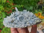 Bergkristal op pyrite en kwarts, Ophalen of Verzenden, Mineraal