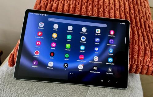 Galaxy Tab A9 Plus 64 GB – Grijs | Topstaat + hoes | Android, Computers en Software, Android Tablets, Zo goed als nieuw, Wi-Fi