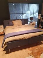 Viking boxspring Valhall frame plus 180x200, Blauw, Ophalen of Verzenden, 180 cm, 200 cm