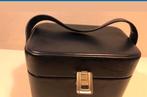 Donkerblauwe Beautycase met Spiegeltje, Zwart, Ophalen of Verzenden, Hardcase, Zo goed als nieuw