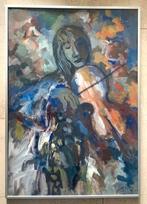 Violiste in abstract '99 - Jelle Hoogstra 1930-2004 (Leeuw.), Antiek en Kunst, Kunst | Schilderijen | Klassiek, Ophalen of Verzenden