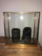 Glazen windlicht met kaarsen, Ophalen, Overige materialen, Zo goed als nieuw, Kandelaar
