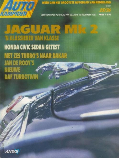 Autokampioen 25 26 1987 : Jaguar Mk2 - Daf Turbotwin - Honda, Boeken, Auto's | Folders en Tijdschriften, Gelezen, Algemeen, Ophalen of Verzenden