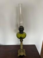 Antieke Petroleumlamp met Groene Kap, Ophalen