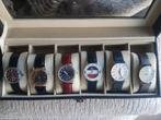 Vintage horloges, jaren 60-90. Handopwinder en quartz, Sieraden, Tassen en Uiterlijk, Horloges | Heren, Overige merken, Staal