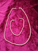 Set, turkse,Armband en Ketting Set - Gouden Look, Sieraden, Tassen en Uiterlijk, Ophalen of Verzenden, Zo goed als nieuw, Goud