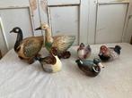 6x Brocante eendje - eendjes / 2x Hout - 4x porselein, Ophalen of Verzenden