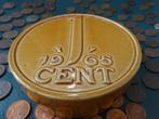 Spaarpot 1 cent 1965 + 172: stuiver cent dubbeltje kwartje, Ophalen of Verzenden, Gebruikt, Steen, Aardewerk of Keramiek, Object of Gebouw