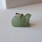 Schildpad hangertje edelsteen, Sieraden, Tassen en Uiterlijk, Kettinghangers, Verzenden, Zo goed als nieuw, Steen of Mineraal