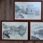 KUNSTKOPIE 19e-eeuwse tekeningen ROTTERDAM door A.Visser, Antiek en Kunst, Ophalen of Verzenden