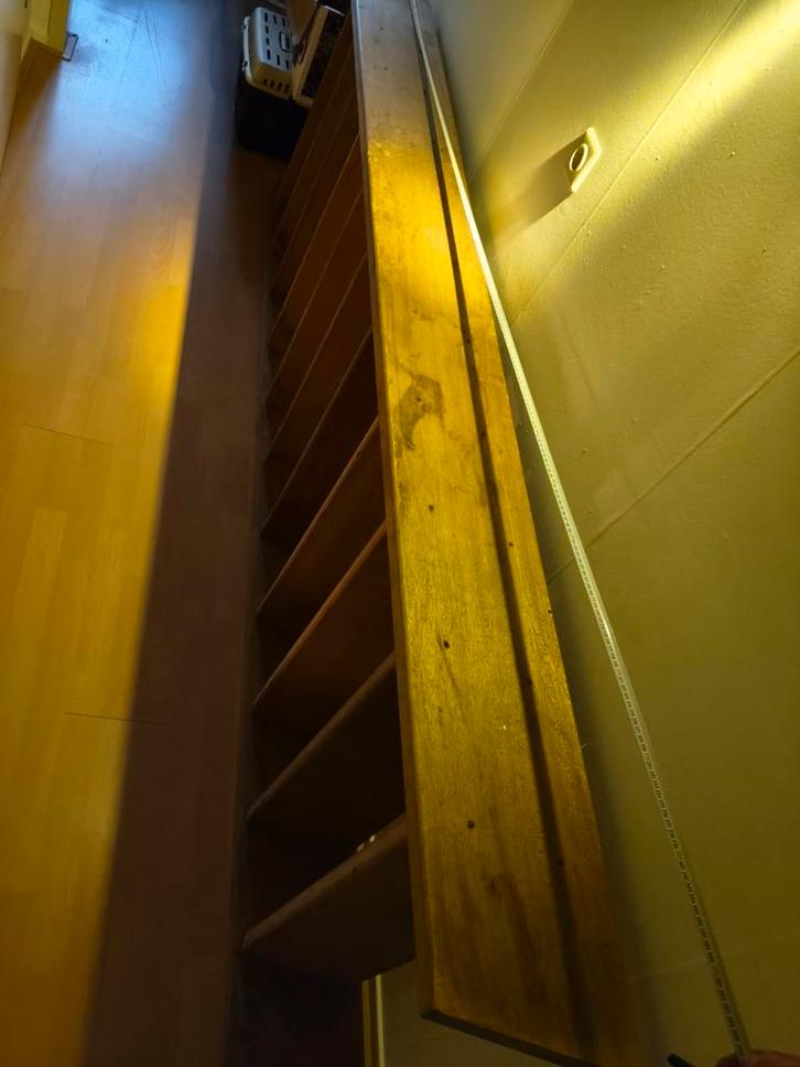 Hardhouten trap, Doe-het-zelf en Verbouw, Ladders en Trappen, Gebruikt, Trap, 2 tot 4 meter, Ophalen of Verzenden