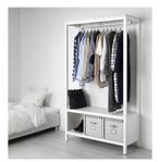 IKEA HEMNES Witte open kledingkast met hangruimte en planken, Huis en Inrichting, Ophalen, Overige materialen, 100 tot 150 cm
