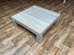 White Wash massief eikenhouten salontafel, Huis en Inrichting, Tafels | Salontafels, Ophalen, Gebruikt, 50 tot 100 cm, 50 tot 100 cm