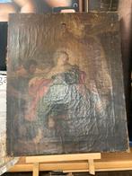 2x zeer oude verfschilderijen (afkomst’oudekerk Essen42x51cm, Antiek en Kunst, Kunst | Schilderijen | Klassiek, Ophalen of Verzenden