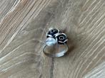 te koop teka zilveren ring dubbele roos, Sieraden, Tassen en Uiterlijk, Antieke sieraden, Ophalen of Verzenden, Zilver, Ring