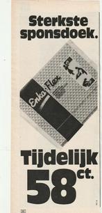 retro reclame 1971 Enka Arnhem sponsdoek tijdelijk 58ct, Verzenden, Overige typen